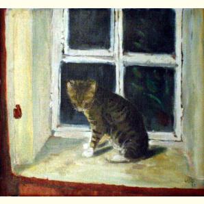 Begegnungen /Katze auf dem Fensterbrett